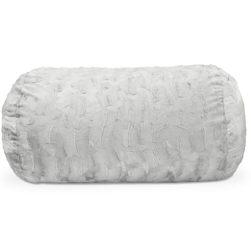 Jaxx Lounger 4ft faux fur bean bag lounger for kids in Grey, a neutral kids bean bag chair for classrooms and homes.
