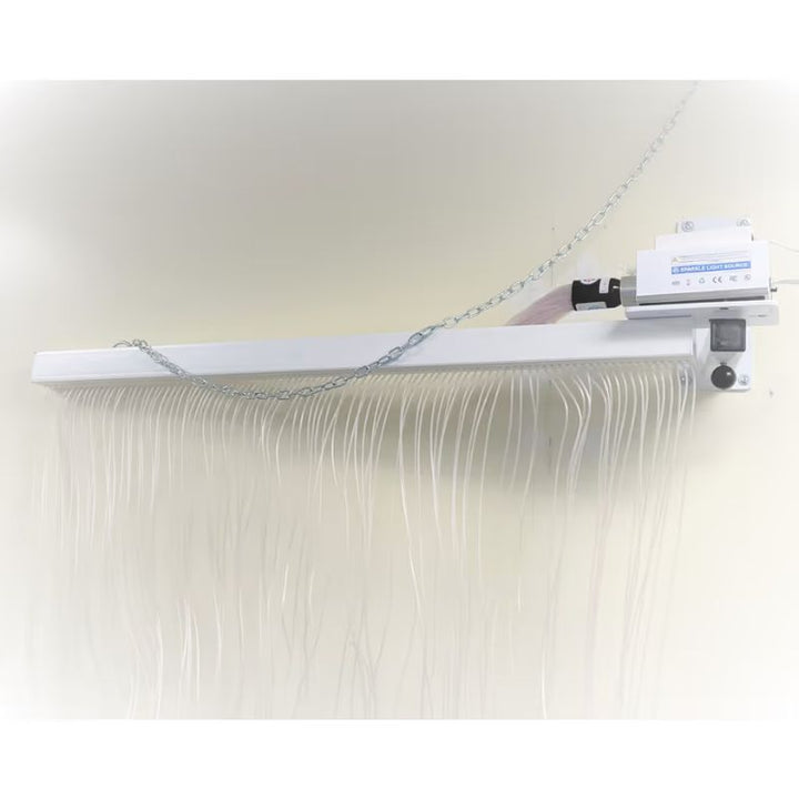 TFH Fiber Optic Curtain on its adjustable wall bracket, a full 100-strand sensory light display ready to mount