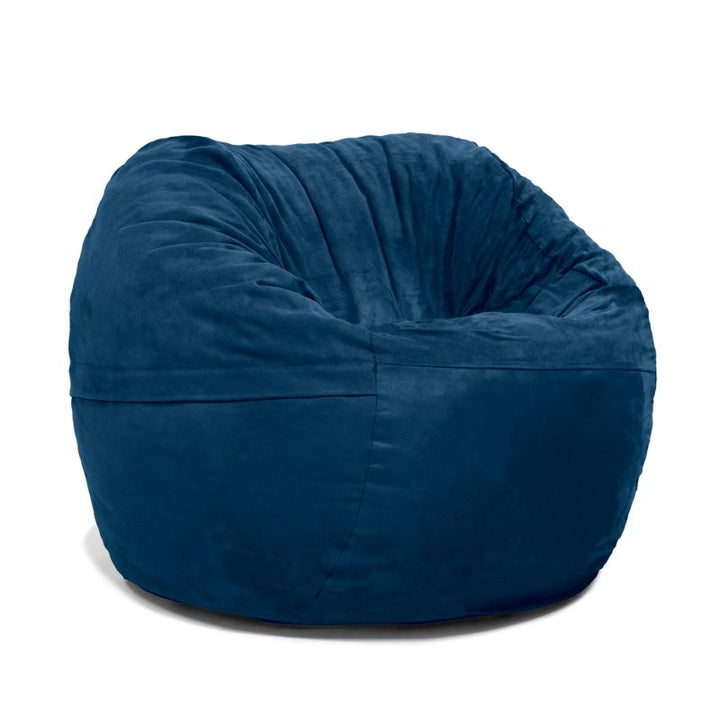 Navy microsuede Jaxx Saxx 3ft foam bean bag chair, round kids bean bag seating for calm corners and bedrooms