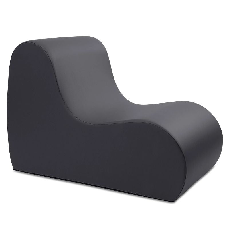 Black Jaxx Midtown Large foam chair, a wipeable classroom soft seating chair for kids and adults