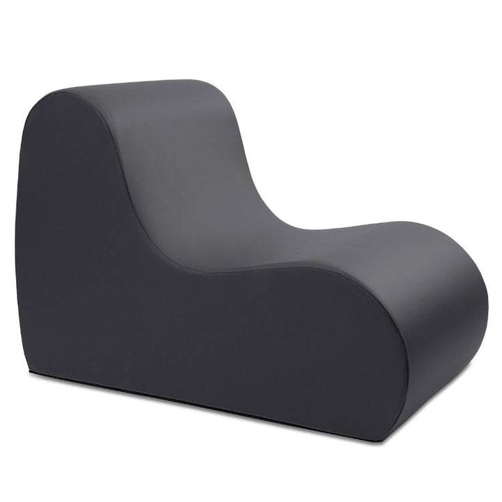 Black Jaxx Midtown Large foam chair, a wipeable classroom soft seating chair for kids and adults