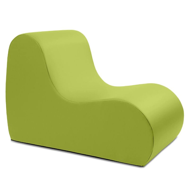 Green Jaxx Midtown Large foam chair, a wipeable classroom soft seating chair for kids and adults