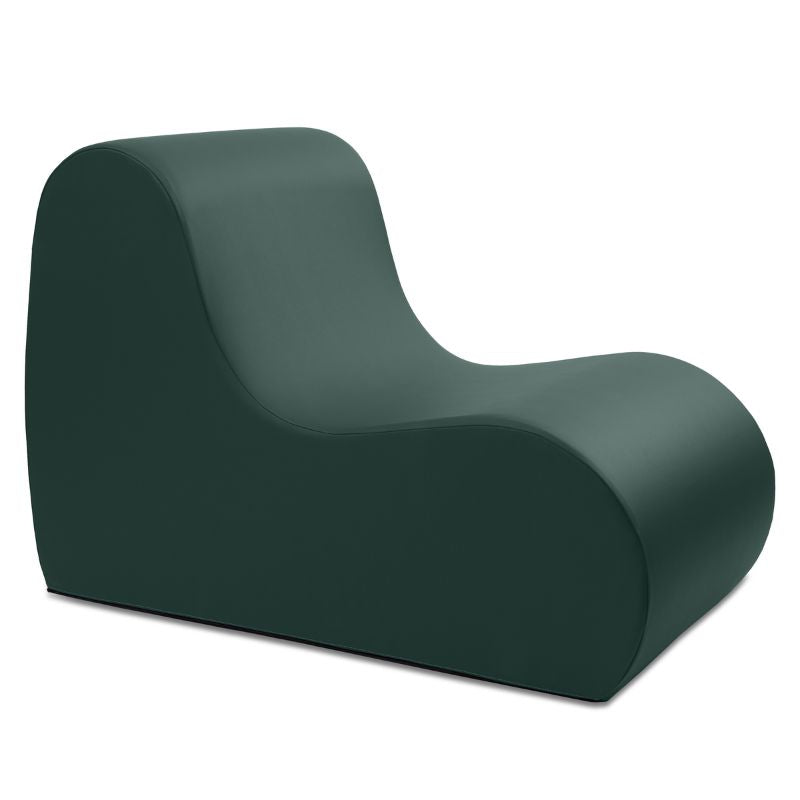 Sequoia Green Jaxx Midtown Large foam chair, a wipeable classroom soft seating chair for kids and adults