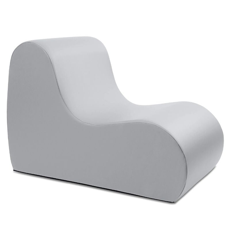 Submarine Grey Jaxx Midtown Large foam chair, a wipeable classroom soft seating chair for kids and adults