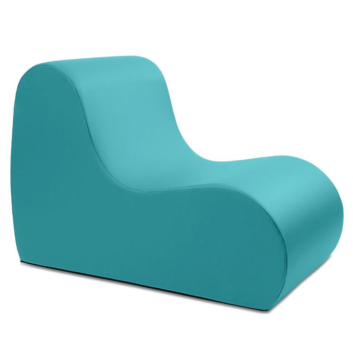 Turquoise Jaxx Midtown Large foam chair, a wipeable classroom soft seating chair for kids and adults