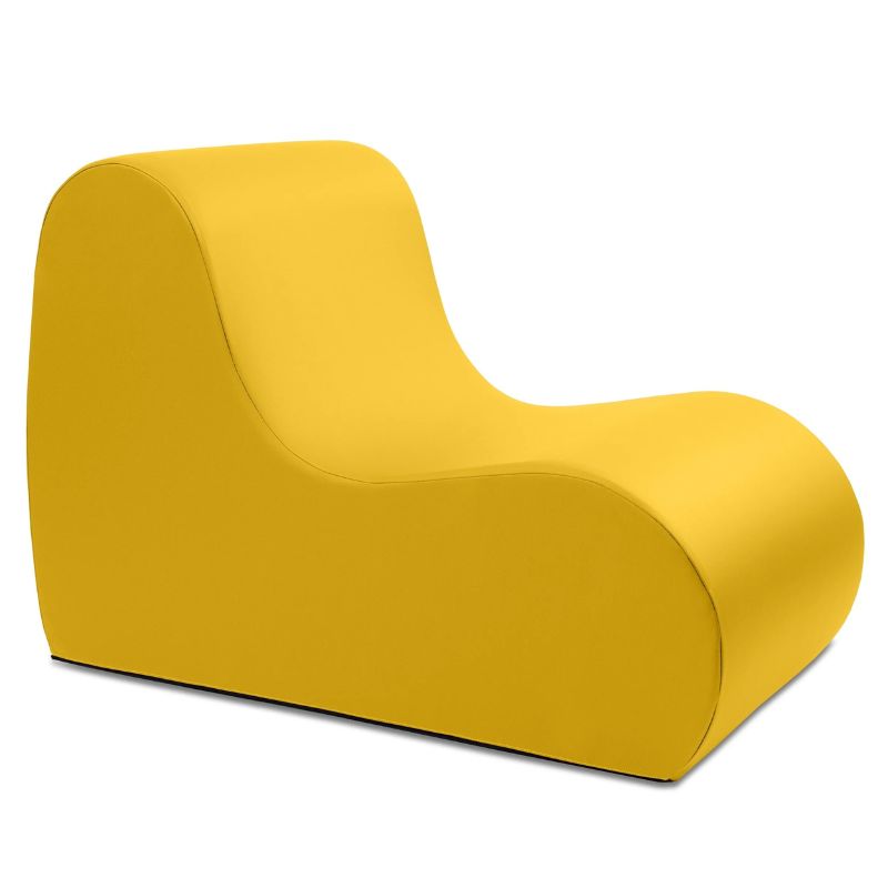Yellow Jaxx Midtown Large foam chair, a wipeable classroom soft seating chair for kids and adults