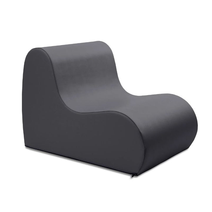 Black Jaxx Midtown Medium foam chair, a wipeable classroom soft seating chair for kids and adults