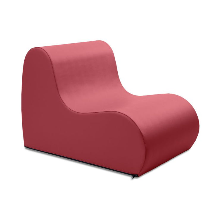 Claret Dark Red Jaxx Midtown Medium foam chair, a wipeable classroom soft seating chair for kids and adults