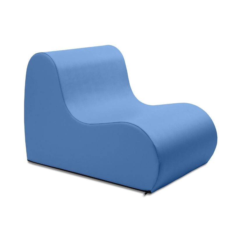 Royal Blue Jaxx Midtown Medium foam chair, a wipeable classroom soft seating chair for kids and adults