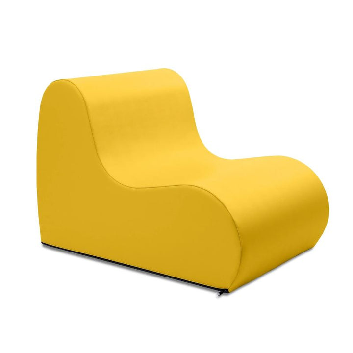 Yellow Jaxx Midtown Medium foam chair, a wipeable classroom soft seating chair for kids and adults