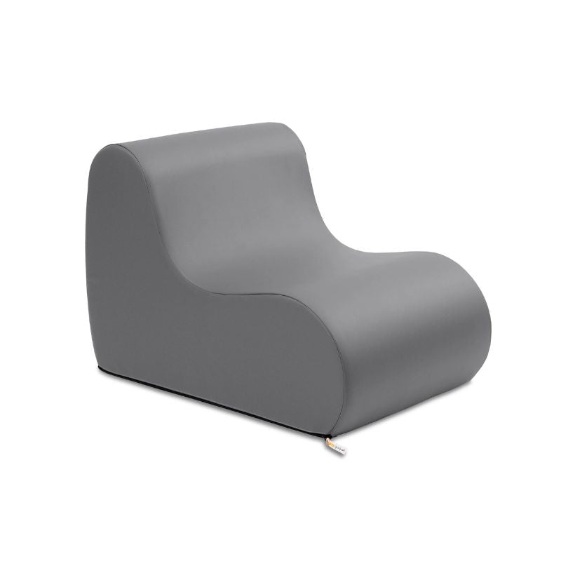 Charcoal Jaxx Midtown Small foam chair, a wipeable classroom soft seating chair for kids and adults