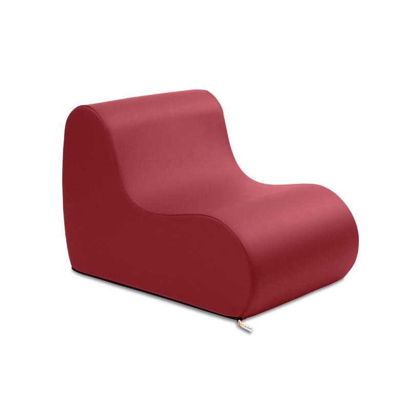 Claret Dark Red Jaxx Midtown Small foam chair, a wipeable classroom soft seating chair for kids and adults