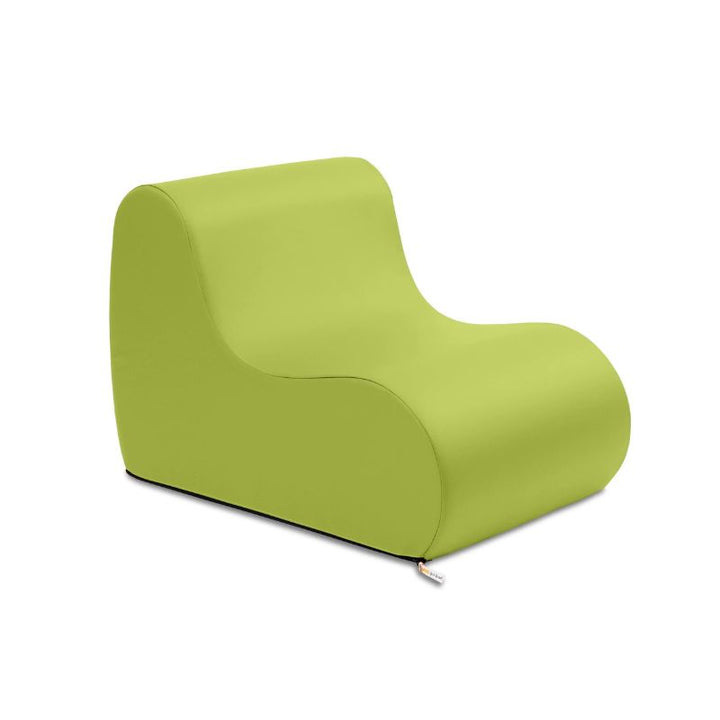 Green Jaxx Midtown Small foam chair, a wipeable classroom soft seating chair for kids and adults