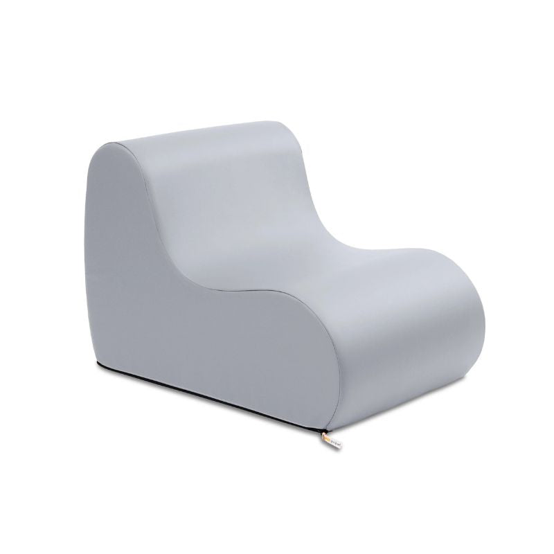 Submarine Grey Jaxx Midtown Small foam chair, a wipeable classroom soft seating chair for kids and adults