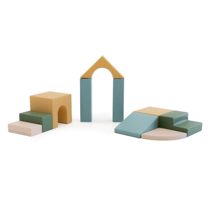 IGLU Foam Play Set Creativity in the Pastel Sea colourway, a modular foam play set for babies and toddlers, shown in landscape view