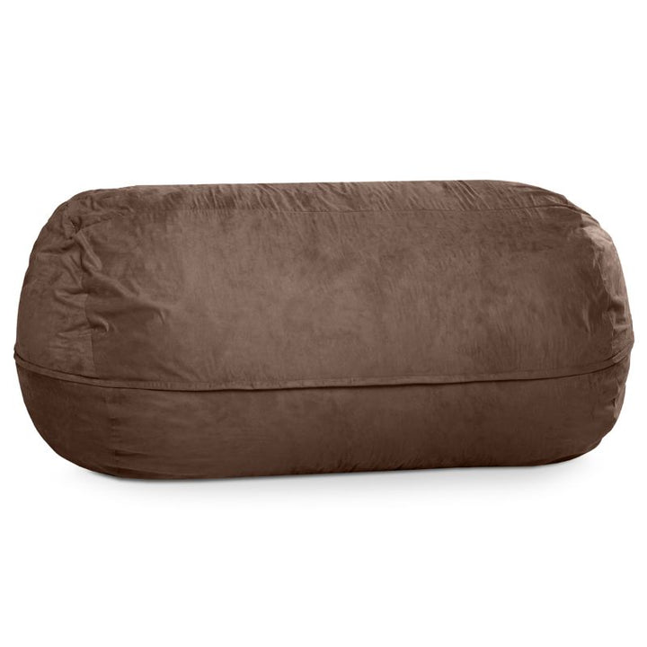 Jaxx giant bean bag chair in chocolate microsuede for calm corners and family rooms