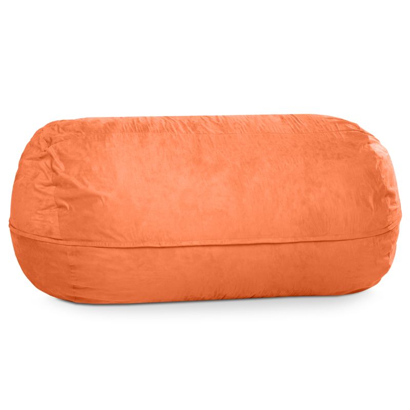 Jaxx giant bean bag chair in mandarin microsuede for family and sensory spaces