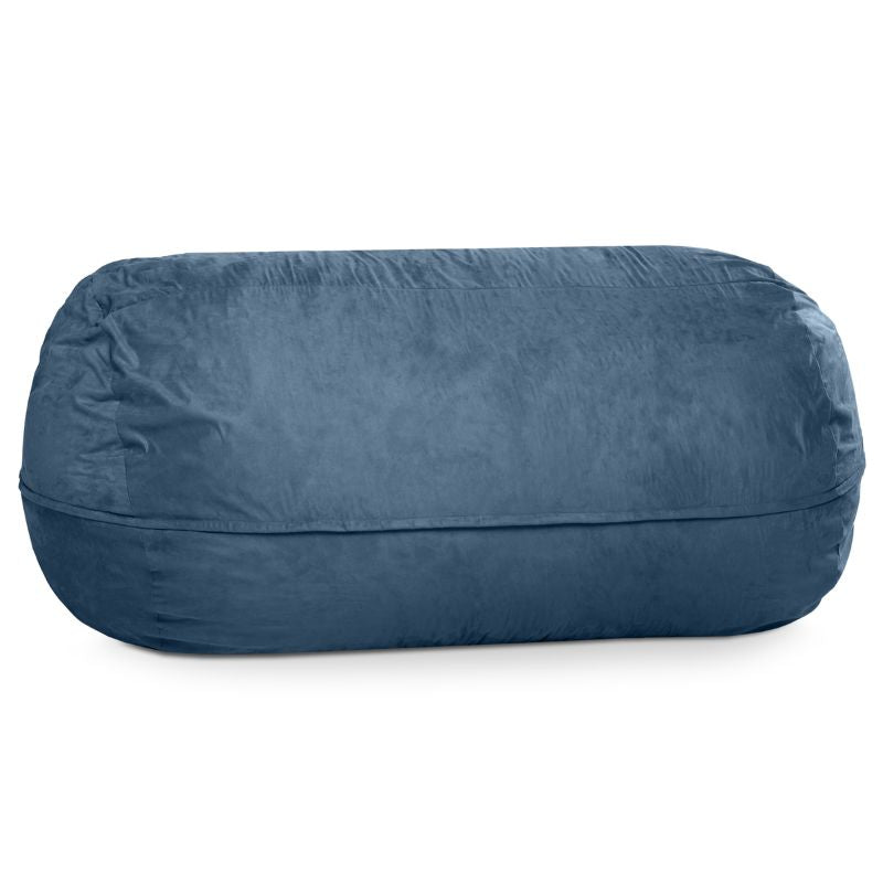 Jaxx 7 ft giant bean bag chair in navy microsuede for calm corners and living rooms