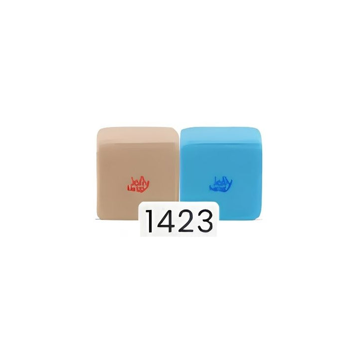 Light brown and turquoise colour pairing for JollyHeap Joy giant magnetic building blocks, showing one of the set's pole marked colour combinations