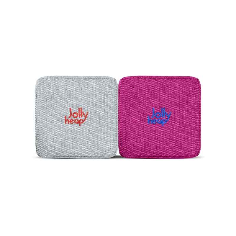 Light grey and violet fabric colour swatch for JollyHeap giant magnetic building blocks