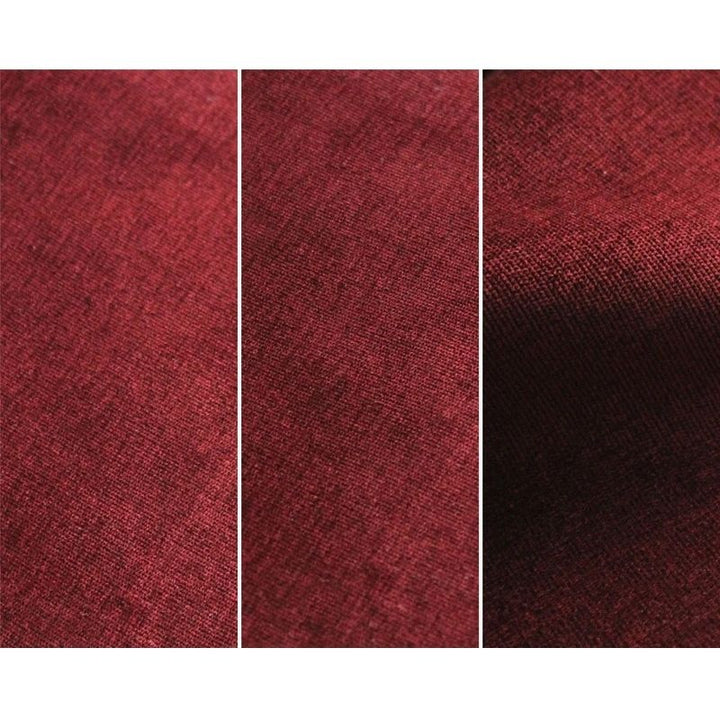 Close-up of Go Coconut - The Coconut in Cranberry Rain showing the Durable Micro Velveteen micro-brushed fabric texture and removable construction of the machine-washable play couch cover
