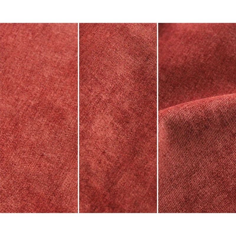Close-up of Go Coconut - The Coconut in Red showing the Durable Micro Velveteen fabric texture and micro-brushed finish of the removable machine-washable cover on the Canadian-made play couch