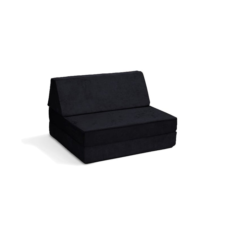 Go Coconut Half Coconut modular kids play couch in Blackberry Shadow, landscape view of the compact 2-piece foam furniture