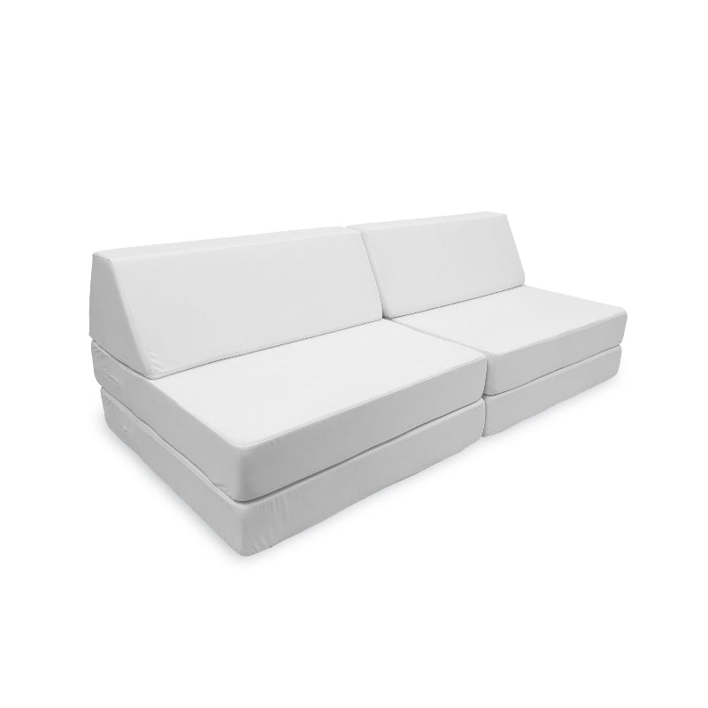 Go Coconut Waterproof Liner Set on the fully assembled Coconut play couch showing the protected foam configuration ready for use in a home, sensory room, or early childhood setting