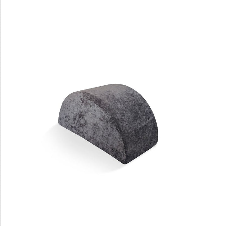 Go Coconut Mega Rocker kids balance rocker in Charcoal Chill grey, landscape view of the CertiPUR-US foam half-circle for sensory play