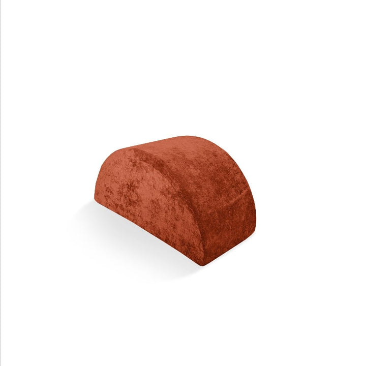 Go Coconut Mega Rocker foam balance rocker in Fig deep purple, landscape view of the half-circle arch for active and vestibular kids play