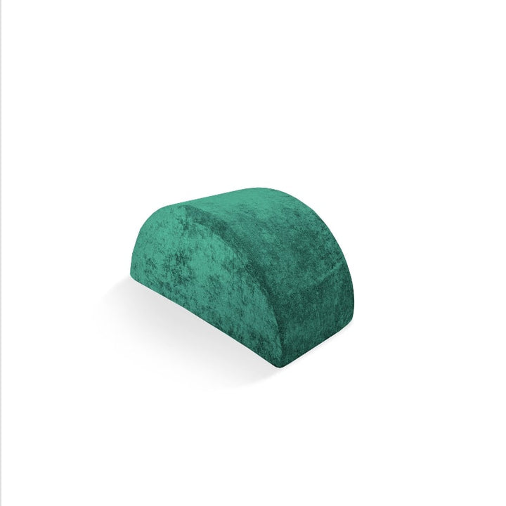 Go Coconut Mega Rocker foam balance rocker in Forest Fern green, landscape view of the Canadian-made half-circle arch for sensory play