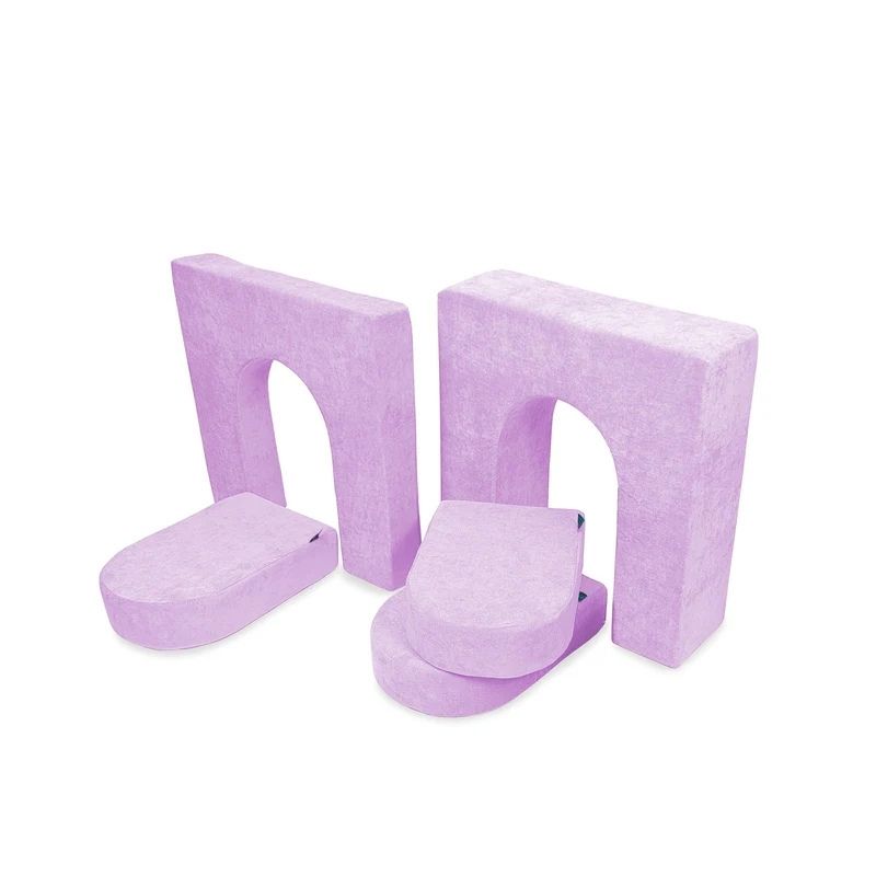 Go Coconut Walls and Doors Bundle in Light Purple showing the CertiPUR foam wall and door modules designed to fit the full Go Coconut family for creative enclosed fort and room building play