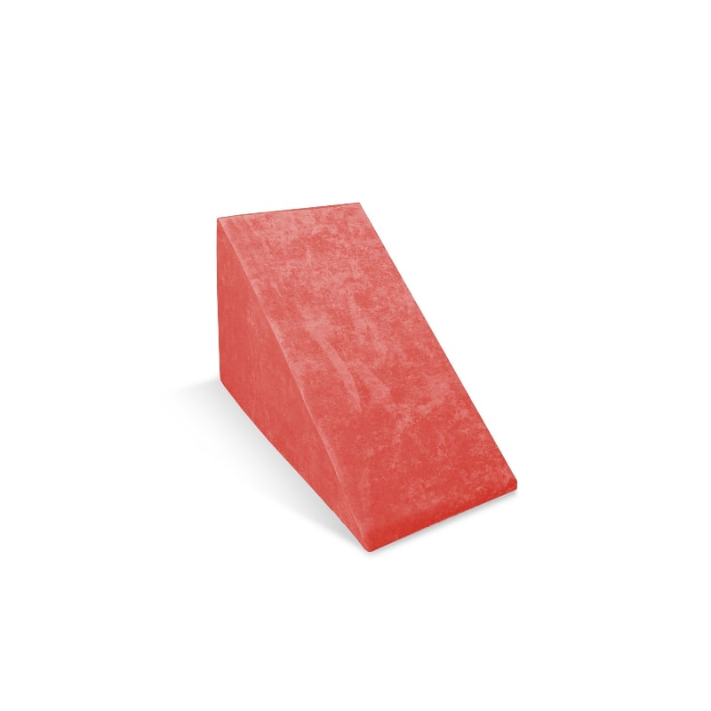 Go Coconut Wedge Pack in Coral Crush, a modular foam play couch add-on for climbing, ramp and obstacle course play