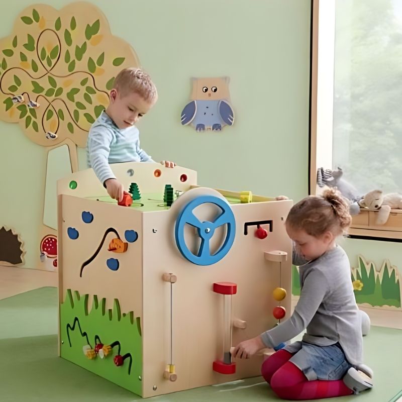 HABA Pro Multi Learning Cube 24-inch cube with scale reference - assembled sensory activity centre for schools, daycares, and therapy rooms across Canada and the US