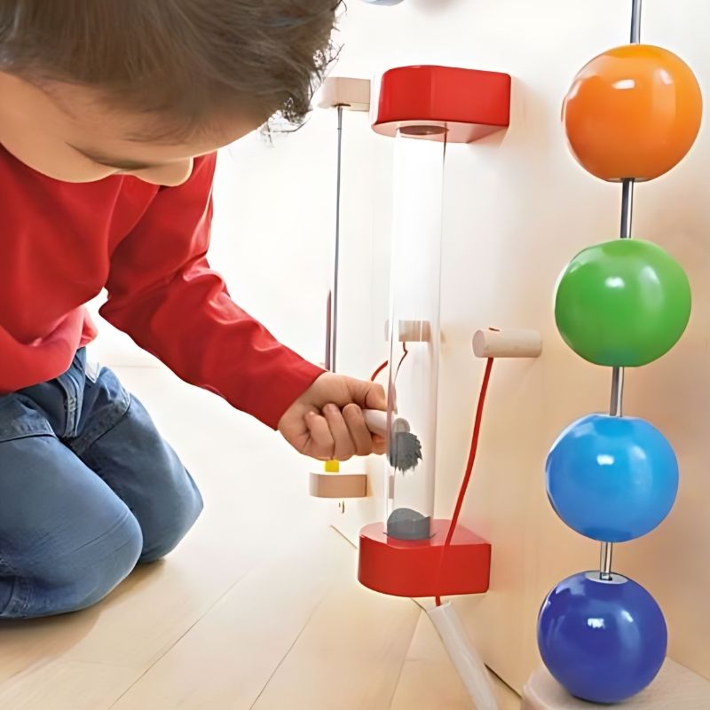 HABA Pro Multi Learning Cube fabric station panel with buckles, zippers, snaps and shoelaces - daily living skills and fine motor dexterity development for children of all abilities