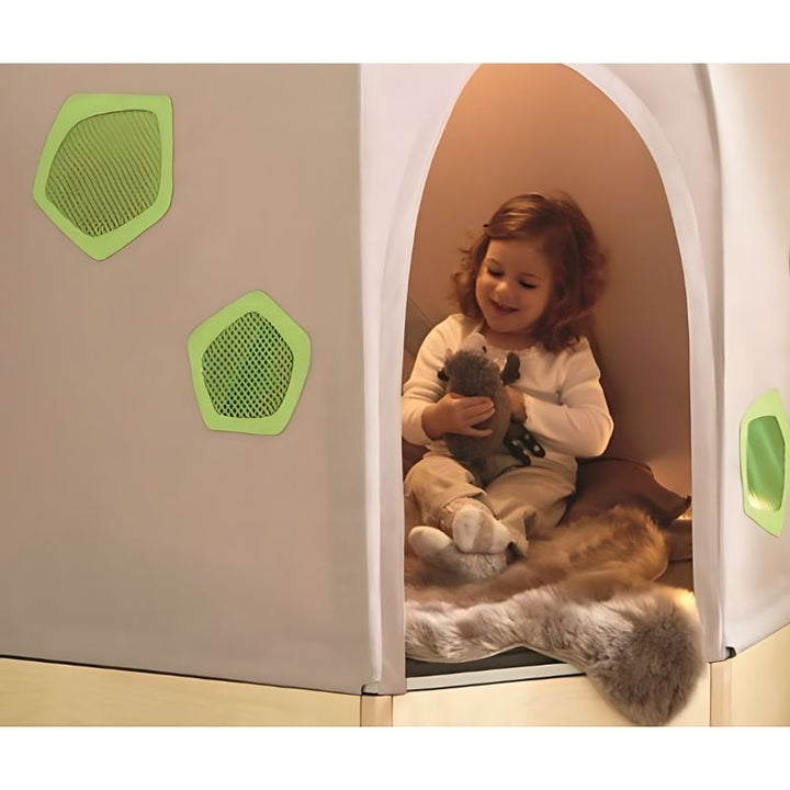 Interior view of the HABA Pro cave bundle showing the enclosed sensory space designed to support calm, focus, and self-regulation for children
