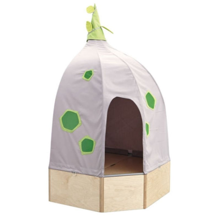 HABA Pro Grow.upp Corner Cave Cover clean studio view showing the full onion-shaped fabric cover structure