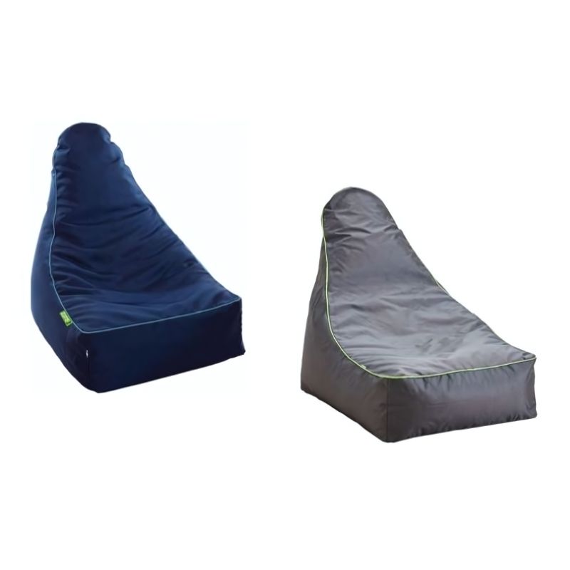 HABA Pro Relax Bean Bag Chair in Anthracite with Light Green Piping, flexible proprioceptive seating for sensory rooms and occupational therapy spaces