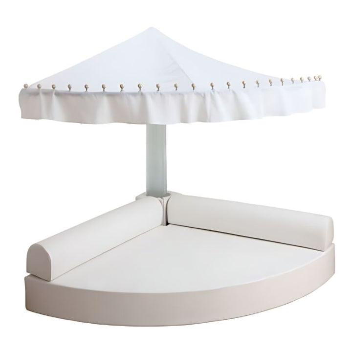 HABA Pro Sensory Corner Quadrant Mat with Backrests showing dual backrest supports and padded seating surface for therapy room and reading nook use