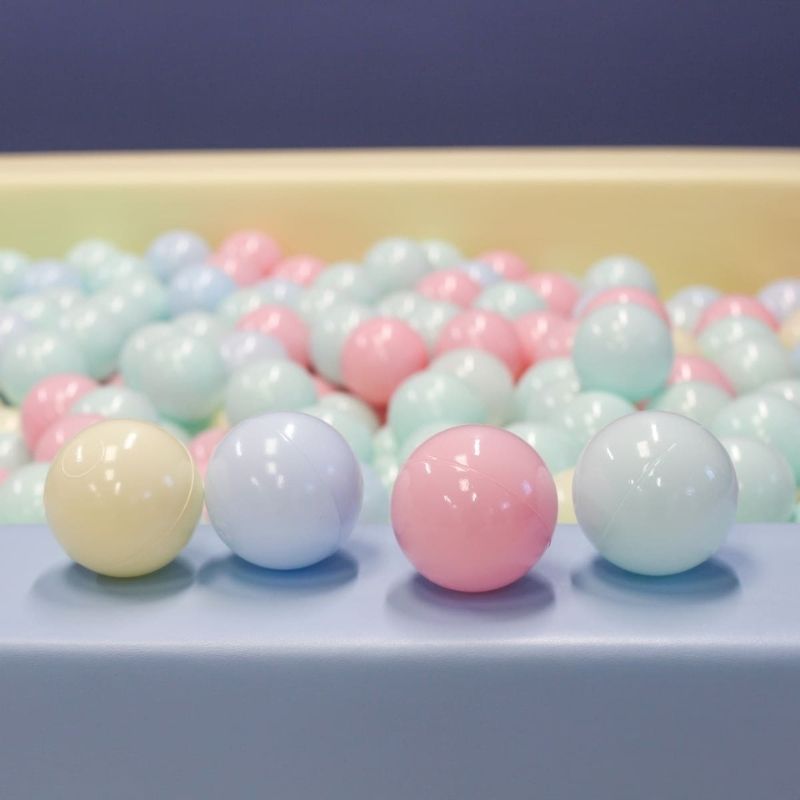 IGLU light pastel ball pit balls inside a soft play ball pit, ideal for sensory-rich tactile play for toddlers and young children