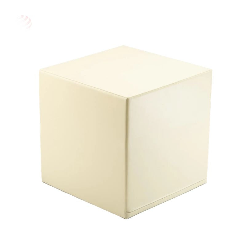 Cream foam cube connector piece from the IGLU Mini Corner Gym soft play corner gym in the Light Pastel colourway