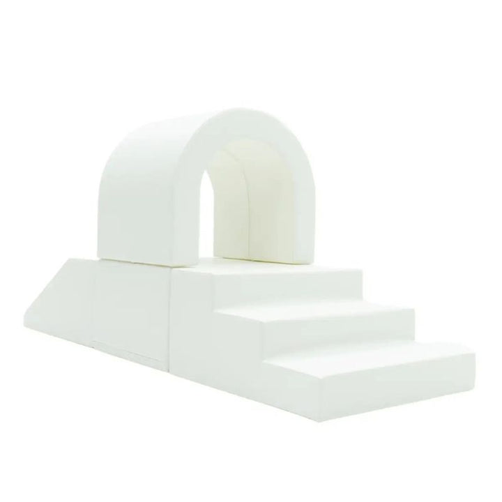 IGLU Soft Play Imagination Tunnel assembled footprint showing the 1 m2 floor space, ideal for indoor playrooms and sensory spaces across Canada and the US