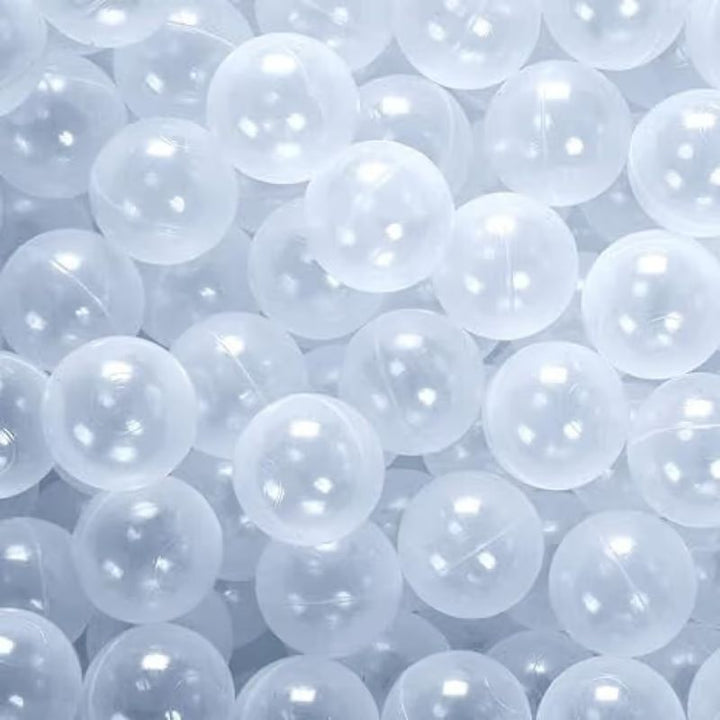 Clear sensory balls filling the TFH Heavy Duty Inflatable Ball Pool, providing tactile and proprioceptive input for deep pressure play