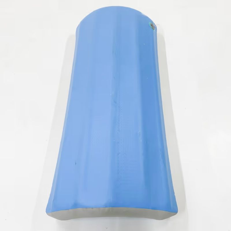 End view of the TFH Inflatable Body Rocker showing its curved vinyl body designed for gentle to energetic rocking motion
