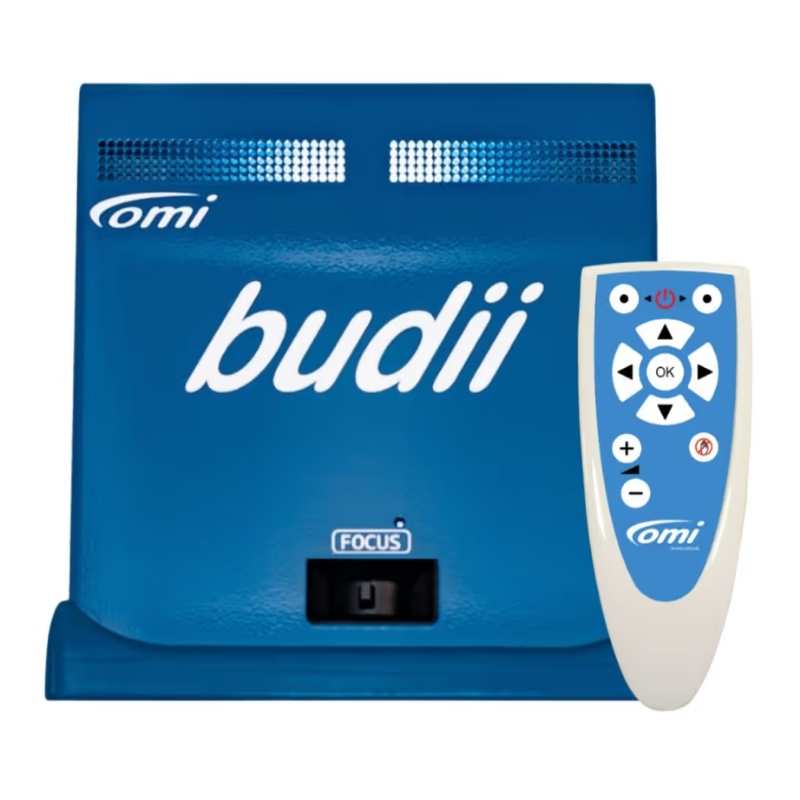 Budii interactive sensory projector with remote control, a motion-activated projector for therapy rooms and classrooms
