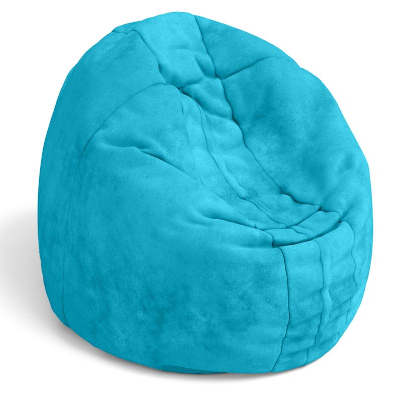 Jaxx Cocoon 4ft kids bean bag chair in aqua microsuede, a sensory crash pad and deep pressure seat for children