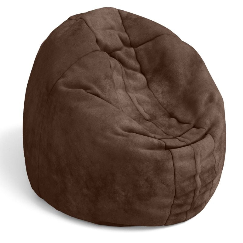 Jaxx Cocoon 4ft kids bean bag chair in chocolate microsuede, a cozy deep pressure seat for kids' rooms