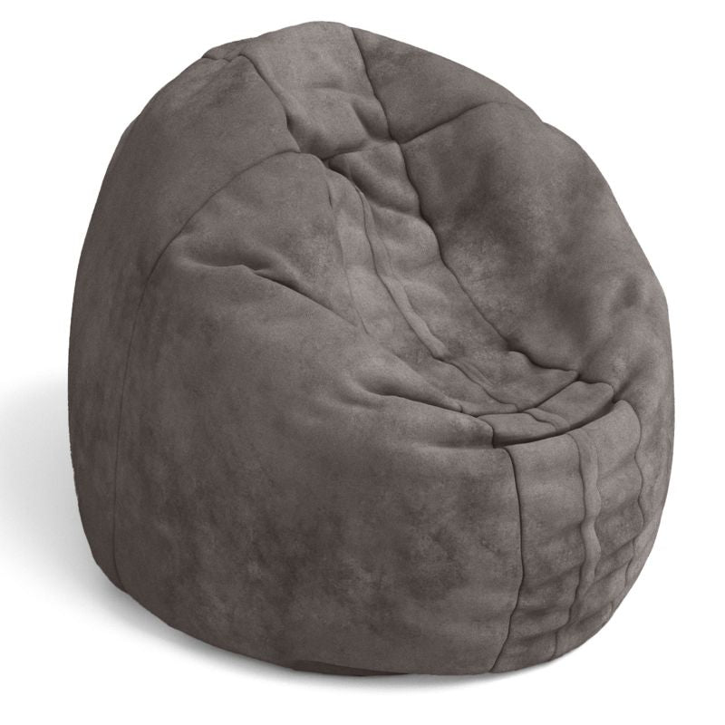Jaxx Cocoon 4ft kids bean bag chair in dark gray microsuede, a supportive crash pad for sensory seekers
