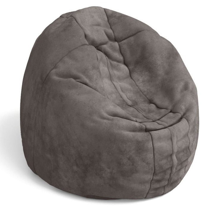 Jaxx Cocoon 4ft kids bean bag chair in dark gray microsuede, a supportive crash pad for sensory seekers