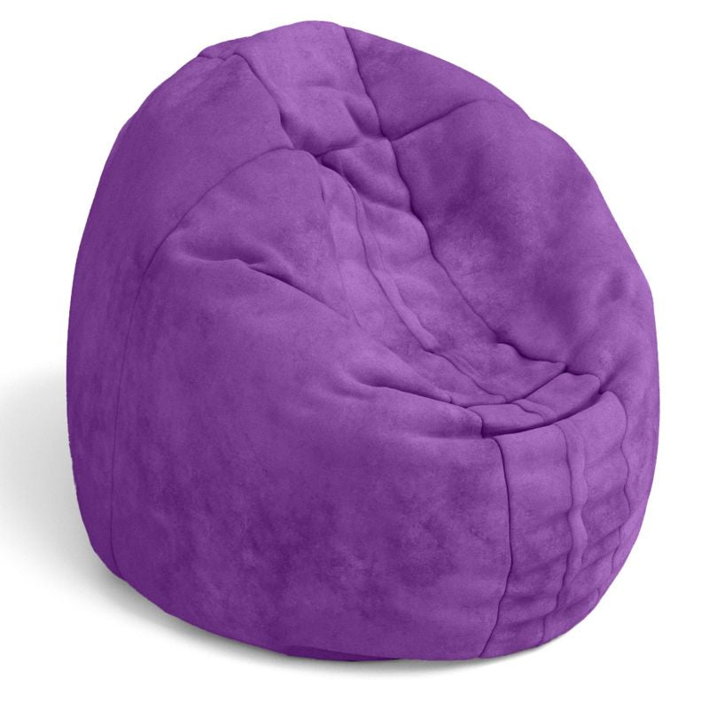 Jaxx Cocoon 4ft kids bean bag chair in purple microsuede, a calming deep pressure seat for kids' spaces
